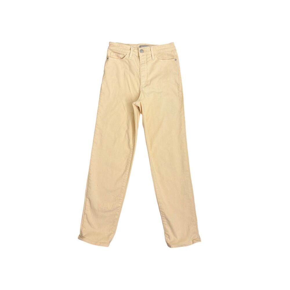 Athleta Sculptek Flex Straight Leg Ankle Performance Jeans Cream Bone Size 2